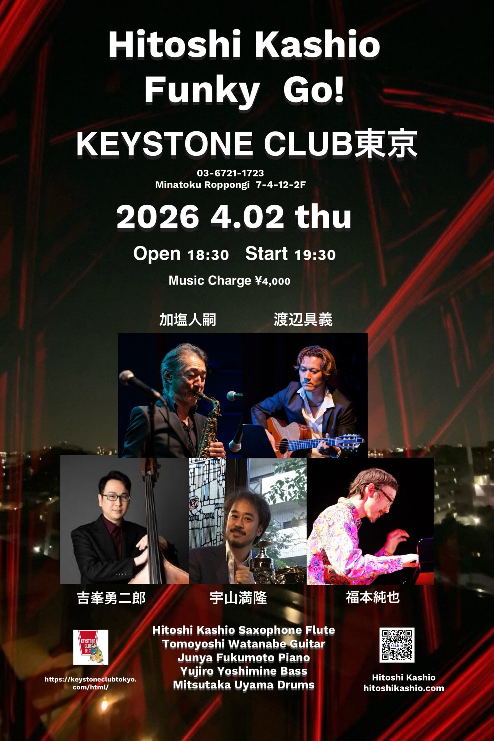 Hitoshi Kashio Funky Go!(Tokyo Jazz Club)